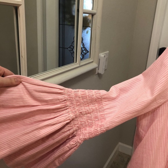 Zara Pinstrip Pink Romper - Picture 5 of 8